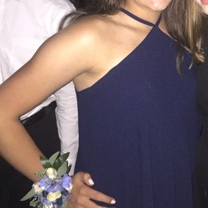 Lulus Navy Blue Highneck Dress